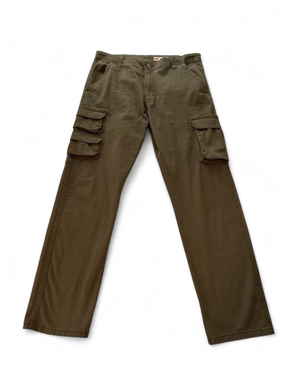 Men 36 Wrangler pants Olive Green Cargo Multi Pocket Utility